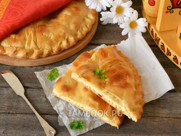 Пирог с сыром из дрожжевого теста, рецепт с фото