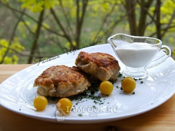 Рубленые котлеты из куриной грудки с крахмалом, рецепт с фото