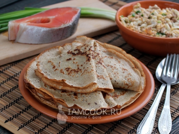 Блины гречневые из зеленой гречки, рецепт с фото