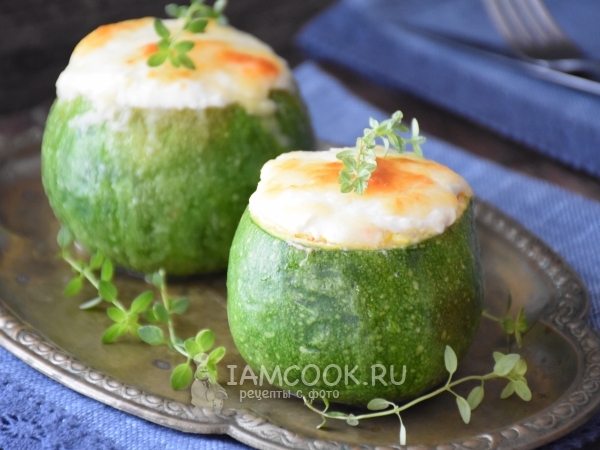 Цукини с рисом и сыром, рецепт с фото