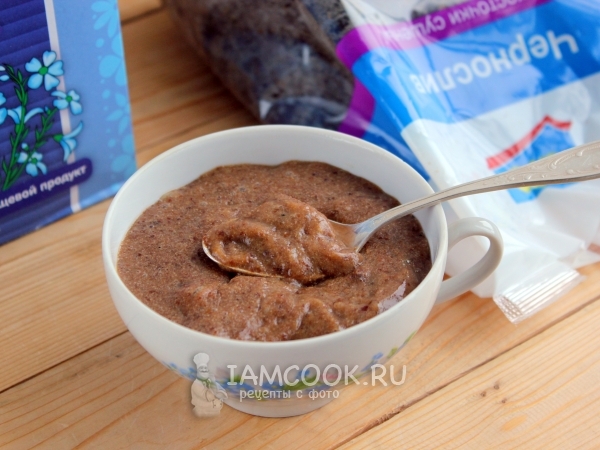 Льняная каша с черносливом, рецепт с фото