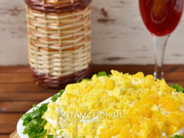 Салат «Мимоза» с сардиной, рецепт с фото