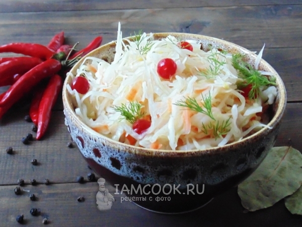 Квашеная капуста быстрого приготовления, рецепт с фото