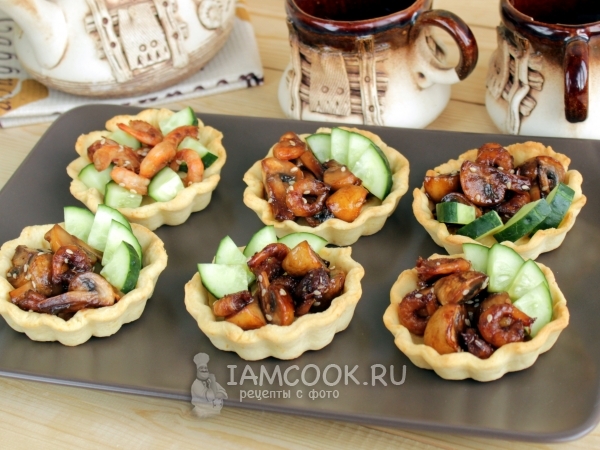 Тарталетки с креветками, рецепт с фото