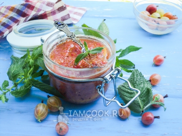 Джем из крыжовника, лимона и мелиссы, рецепт с фото