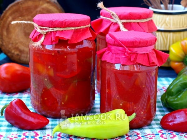 Лечо из перца и помидоров без уксуса, рецепт с фото