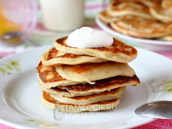 Творожно-банановые оладьи, рецепт с фото