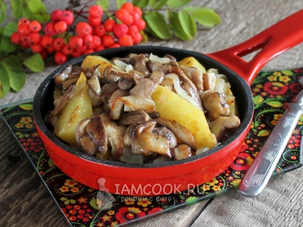 Маслята жареные с картошкой, рецепт с фото