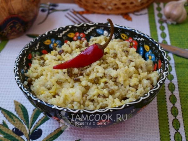 Рис с машем и пряностями, рецепт с фото