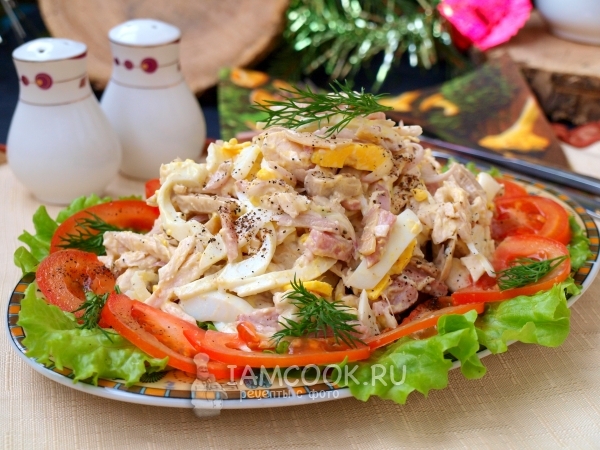 Салат из ветчины «Мужская мечта», рецепт с фото