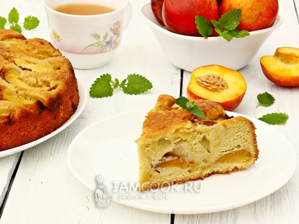 Пирог с нектаринами в духовке, рецепт с фото