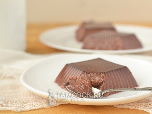 Шоколадное желе из молока и какао, рецепт с фото