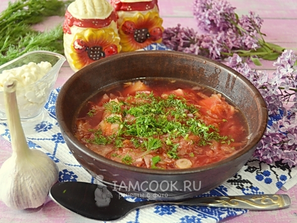 Борщ со свининой в мультиварке, рецепт с фото