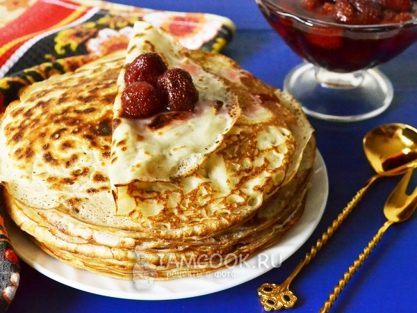 Блины на кислом молоке без яиц, рецепт с фото