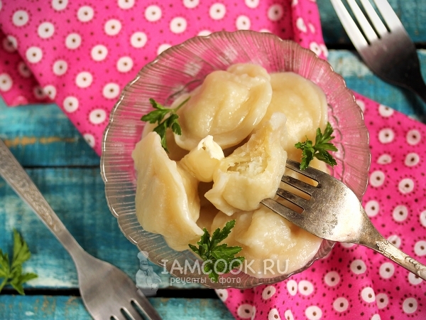 Пельмени с чёрной редькой, рецепт с фото