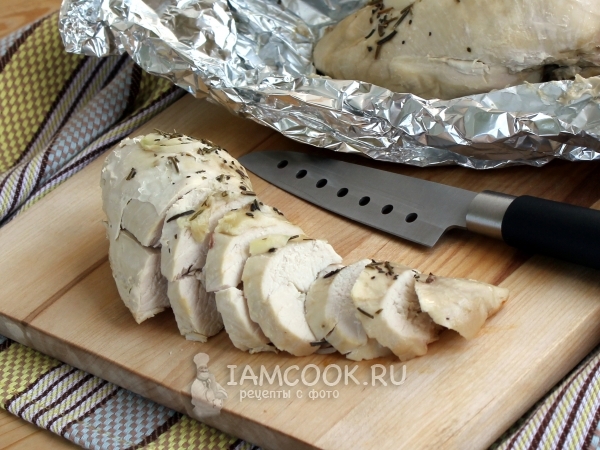 Куриная грудка в мультиварке в фольге, рецепт с фото