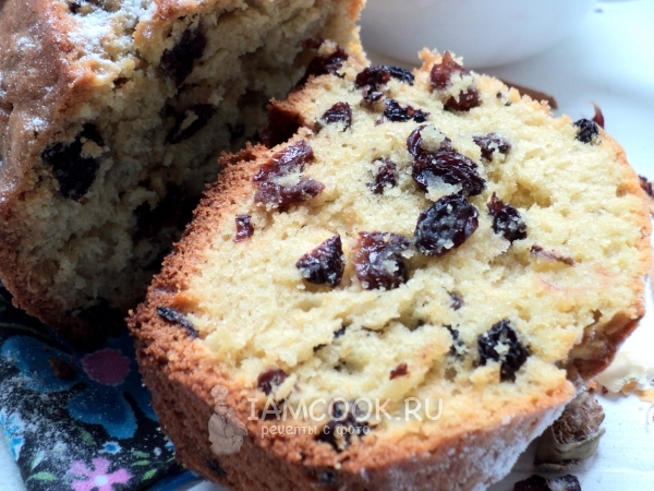 Кекс с изюмом в духовке, рецепт с фото