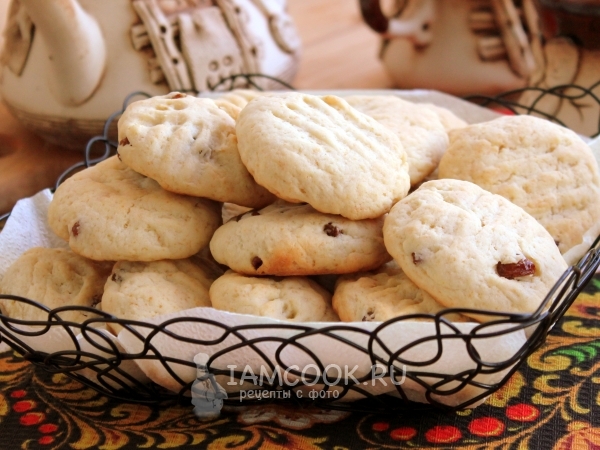 Печенье с изюмом, рецепт с фото