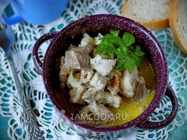 Свинина в сметанно-горчичном соусе, рецепт с фото