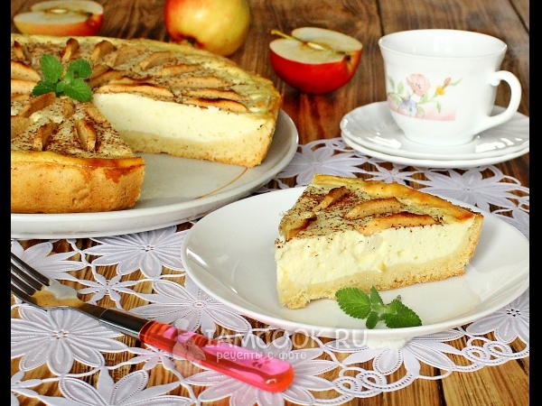 Песочный пирог с творогом, рецепт с фото