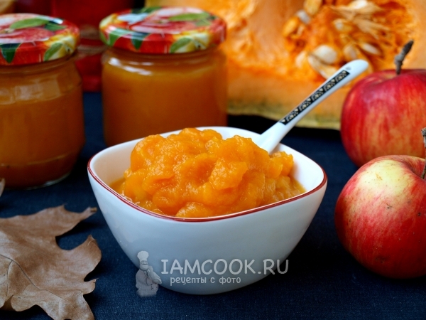 Яблочно-тыквенное пюре на зиму, рецепт с фото