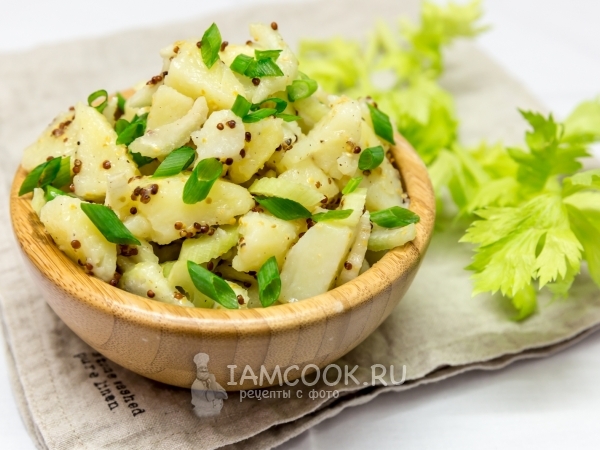 Постный салат с сельдереем, рецепт с фото