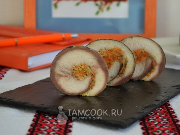 Рулет из скумбрии с желатином, рецепт с фото