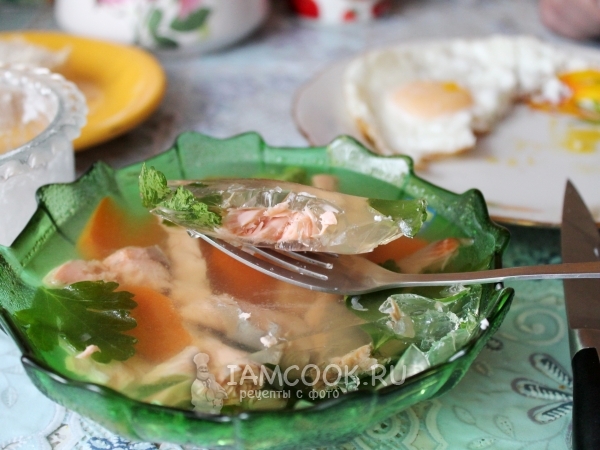 Заливное из семги, рецепт с фото