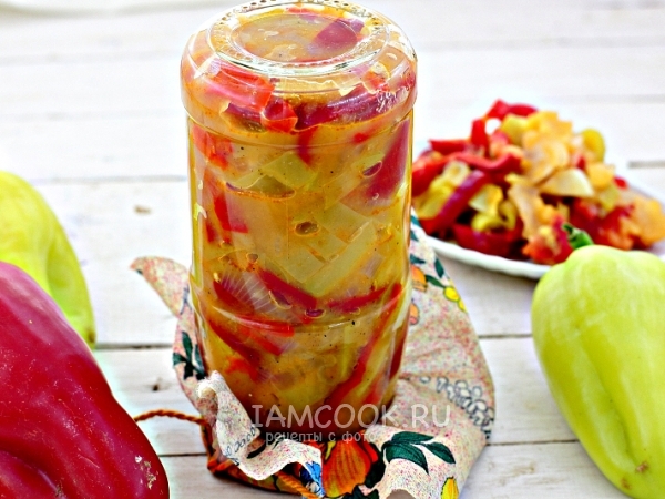 Салат из болгарского перца на зиму, рецепт с фото