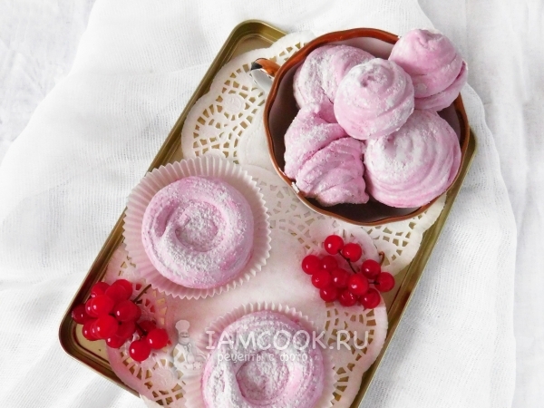 Зефир с калиной, рецепт с фото