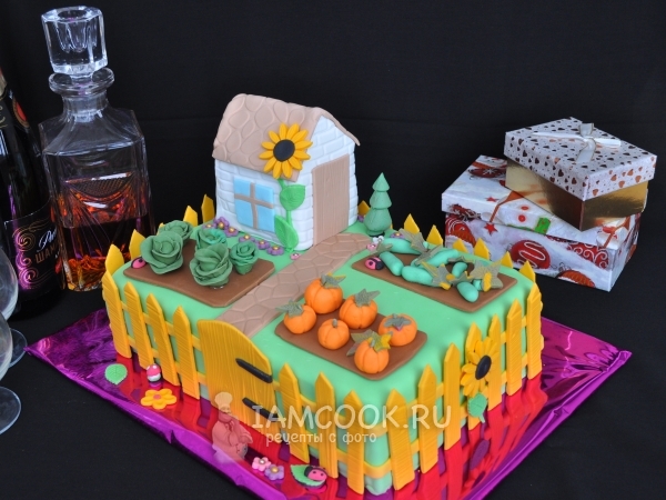 Торт из мастики «Огород», рецепт с фото