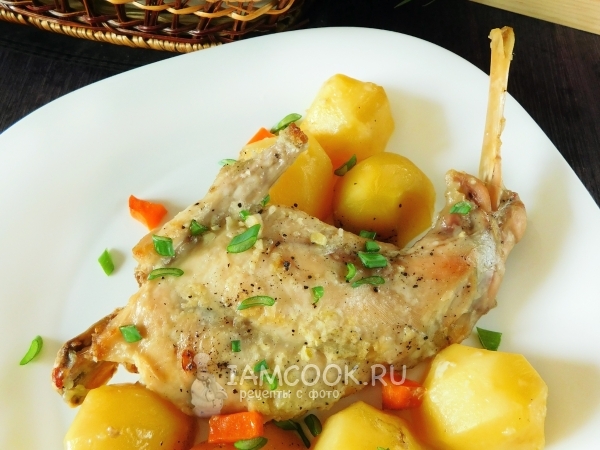 Кролик в фольге в духовке, рецепт с фото