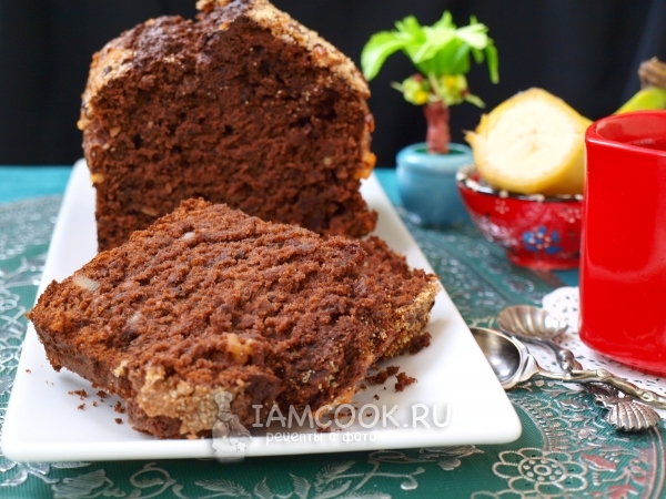 Шоколадно-банановый кекс, рецепт с фото