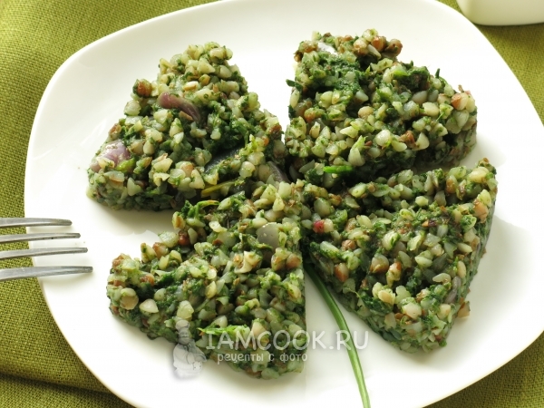 Гречка со шпинатом, рецепт с фото