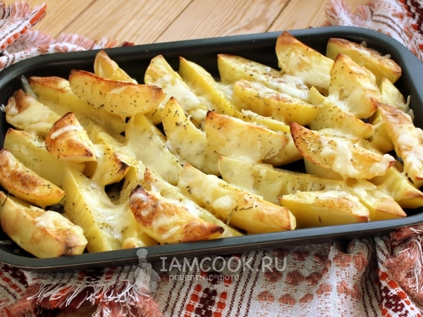 Картофель с сыром запеченный в духовке, рецепт с фото