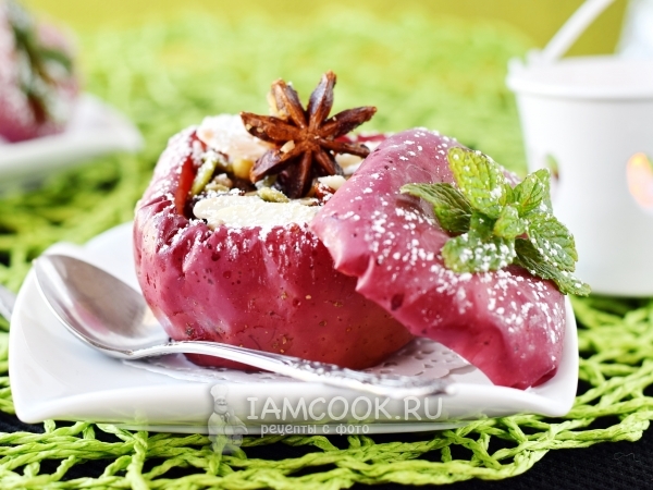 Печеные яблоки в микроволновке, рецепт с фото