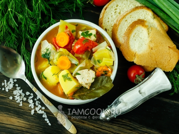 Тушеная картошка с курицей в кастрюле, рецепт с фото