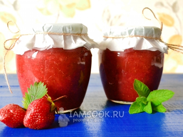 Сырое варенье из клубники, рецепт с фото