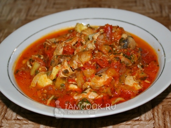Чахохбили из курицы с баклажанами, рецепт с фото
