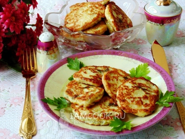 Кабачковые оладьи с творогом, рецепт с фото