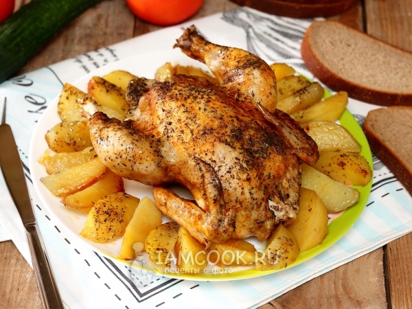 Курица в мультиварке целиком, рецепт с фото