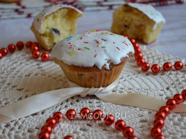 Кексы с изюмом на Пасху, рецепт с фото