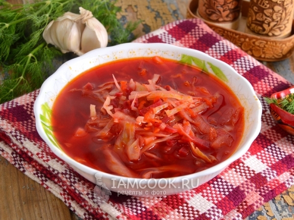 Вегетарианский борщ, рецепт с фото