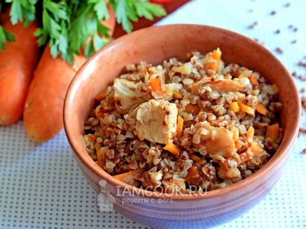 Плов из гречки с курицей, рецепт с фото