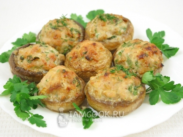 Фаршированные шампиньоны с фаршем, рецепт с фото