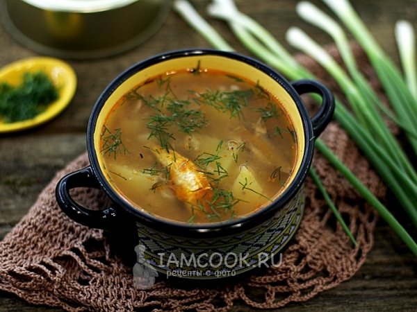 Суп из кильки в томатном соусе, рецепт с фото