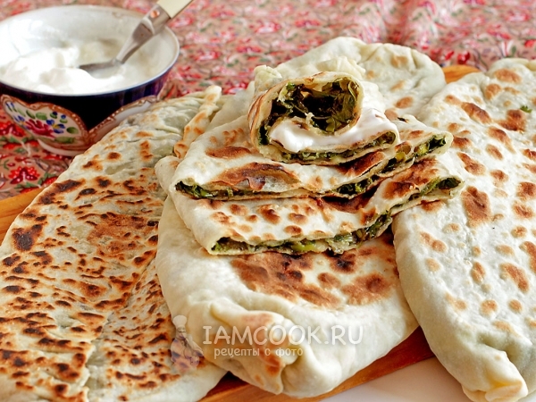 Лепешки с зеленью по-кавказски, рецепт с фото
