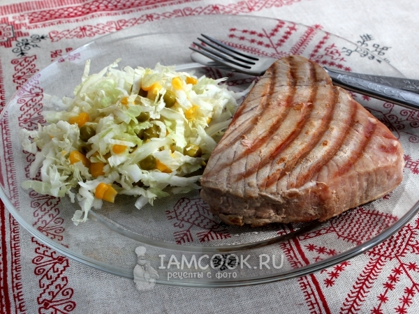 Стейк из тунца, рецепт с фото