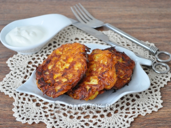 Драники картофельные с тыквой, рецепт с фото