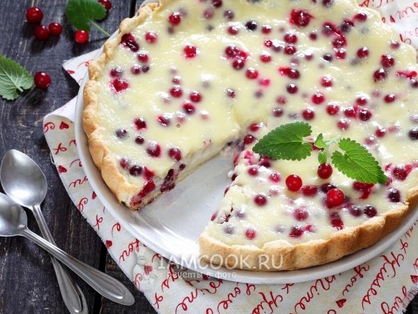 Пирог с клюквой, рецепт с фото